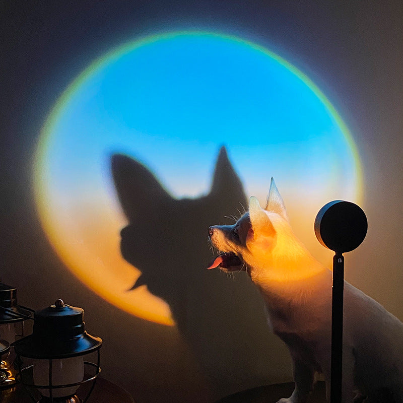 Sunset Projection Lamp - Rainbow Sunset Projector Light for Room Decor Photography Aesthetic Bedroom