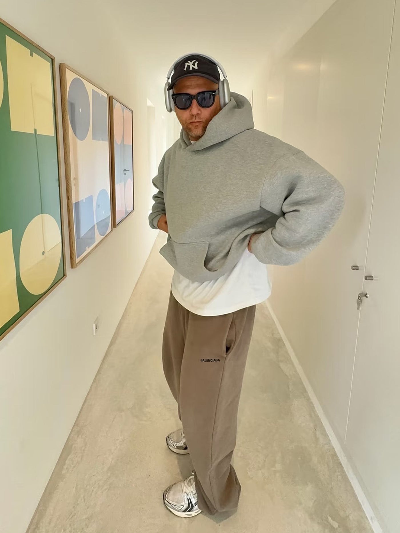 Mens Heavyweight Boxy Hoodie - Double Layer Short Cut Hoody