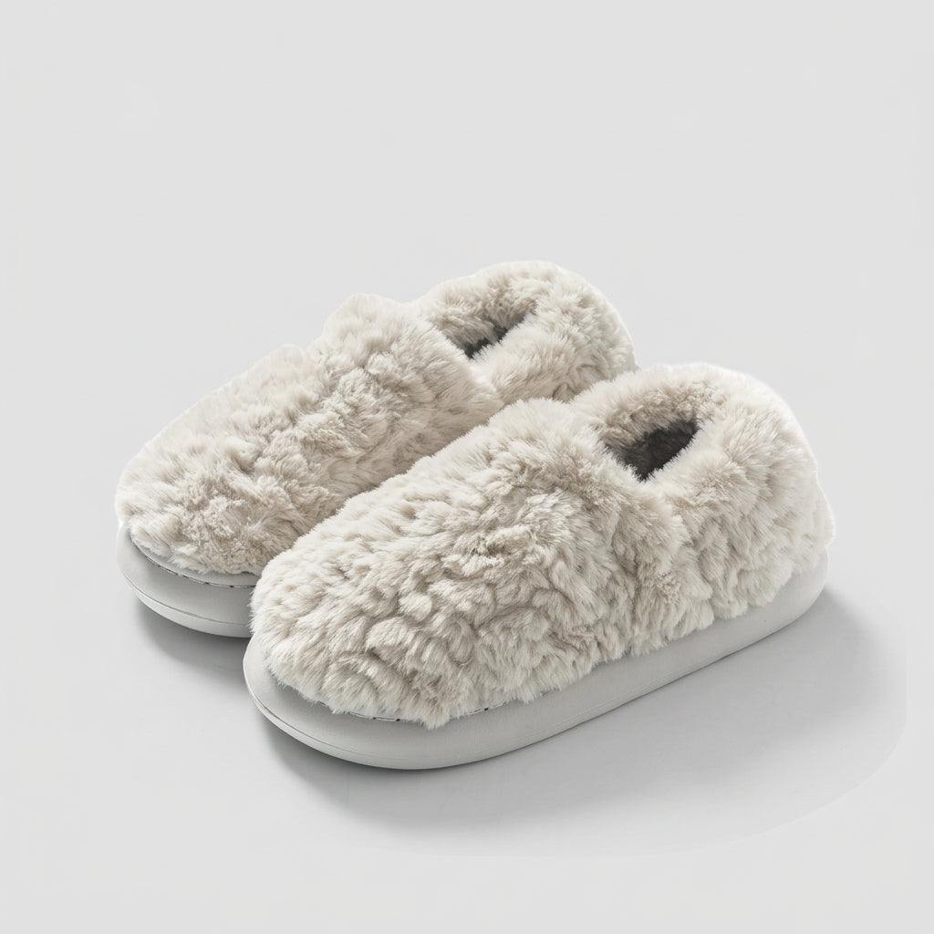 Women's Teddy Fleece Clog Slippers - Fuzzy Plush Lined House Shoes with Anti-Slip Sole, Indoor Outdoor