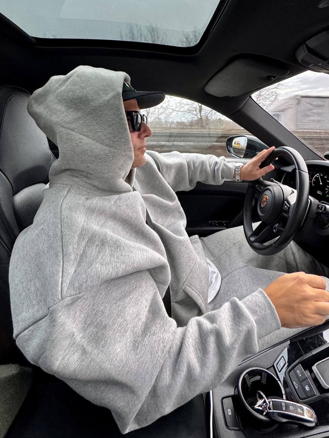 Mens Heavyweight Boxy Hoodie - Double Layer Short Cut Hoody