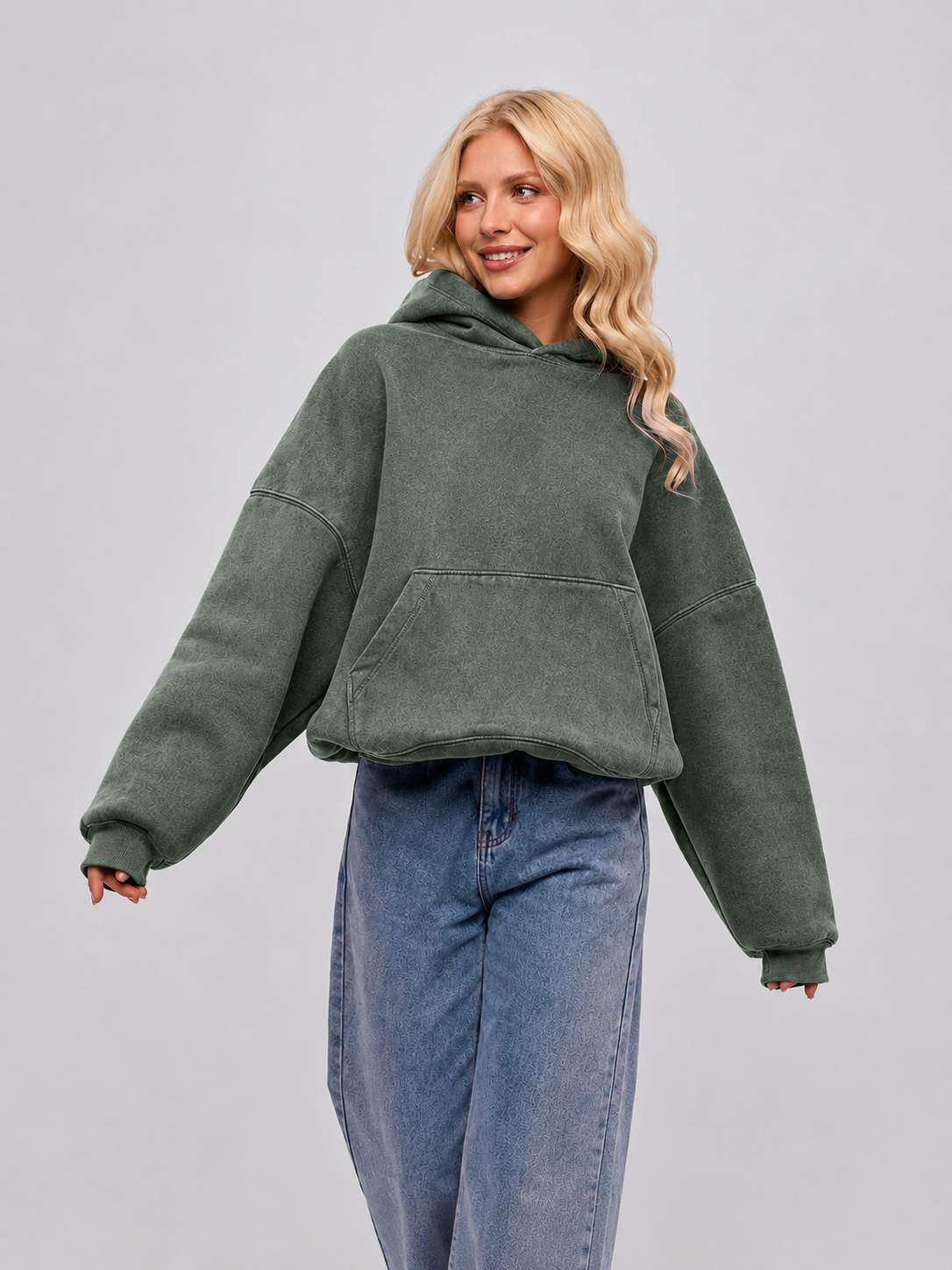 Unisex Washed Heavyweight Oversized Hoodie Streetwear Fleece Sweatshirt Y2K Vintage Urban Hip Hop Premium Casual Clothing for Men & Women