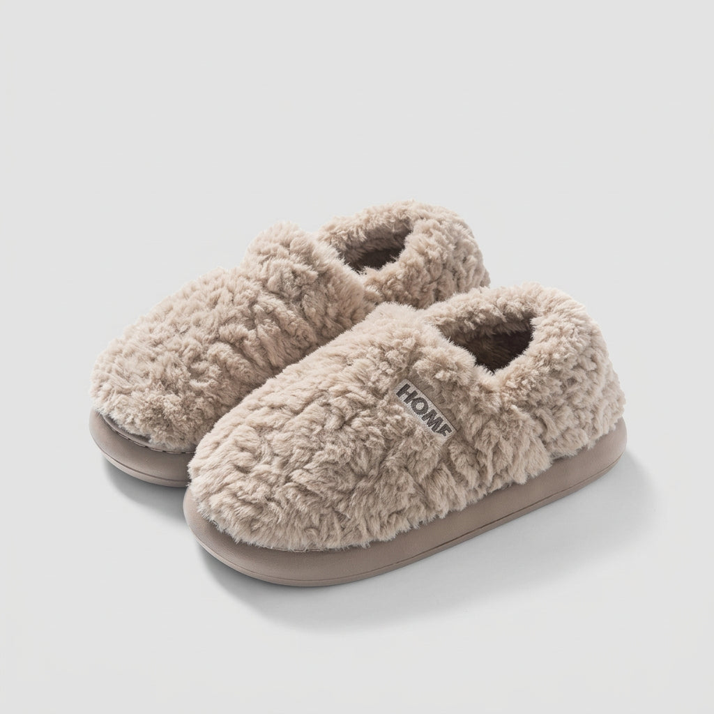 Women's Teddy Fleece Clog Slippers - Fuzzy Plush Lined House Shoes with Anti-Slip Sole, Indoor Outdoor
