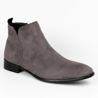 Men's Square Toe Chelsea Boots - Faux Leather Slip On Dress Boots for Fall & Winter
