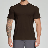 Mens Merino Wool Blend T-Shirt - Lyocell Breathable Base Layer