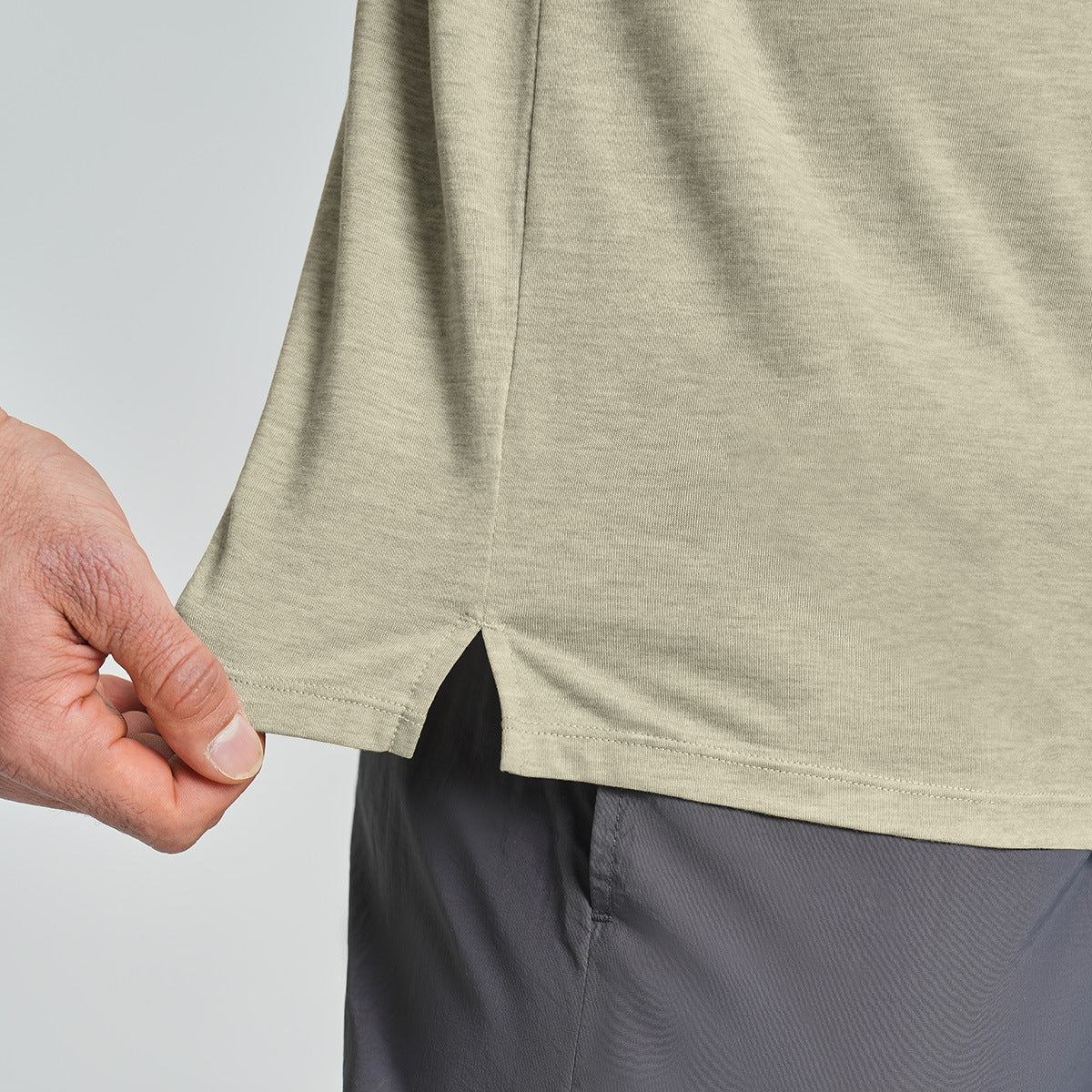 Mens Merino Wool Blend T-Shirt - Lyocell Breathable Base Layer