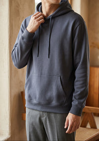 Unisex Heavyweight Fleece Lined Hoodie - Plain Pullover Hooded Sweatshirt for Winter