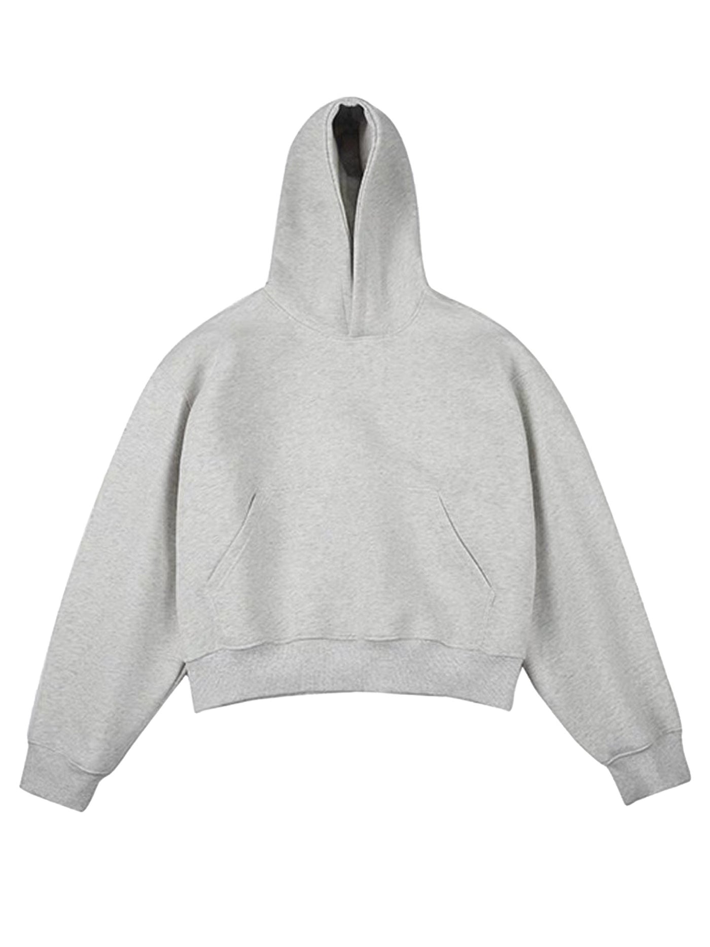 Mens Heavyweight Boxy Hoodie - Double Layer Short Cut Hoody