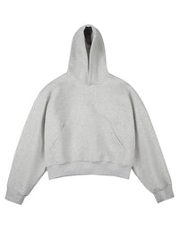 Mens Heavyweight Boxy Hoodie - Double Layer Short Cut Hoody