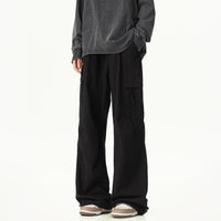 Mens Cargo Trousers - Cotton Utility Pants, Relaxed Streetwear Fit