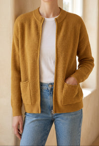 Women's Zip Up Cardigan - Knit Sweater Jacket with Pockets for Fall & Winter