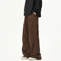 Mens Cargo Trousers - Cotton Utility Pants, Relaxed Streetwear Fit