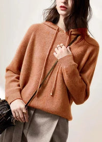 Women's Oversized Knit Hoodie - Chunky Ribbed Hooded Sweater Pullover, Cozy Fall & Winter Jumper