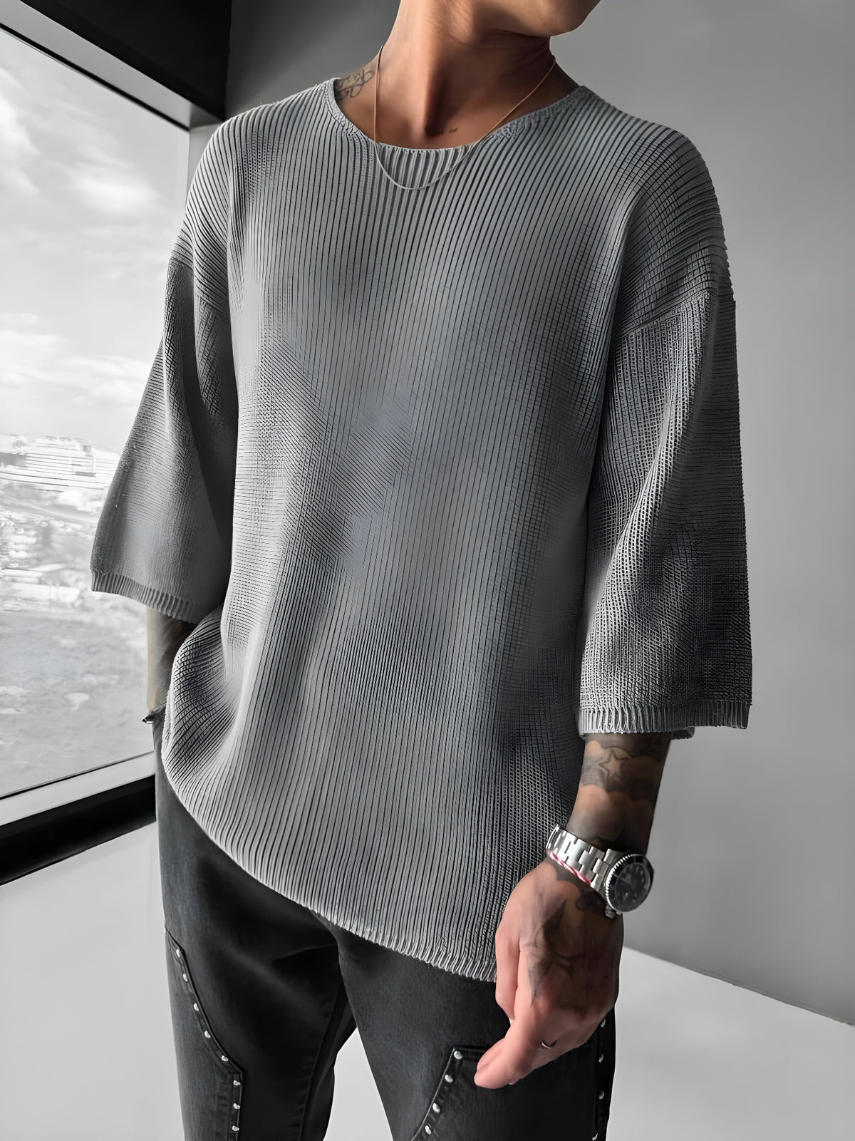 Unisex Loose Knit Sweater - Oversized Solid Color Pullover Jumper, Cozy Fall & Winter Knitwear