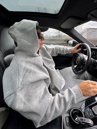 Mens Heavyweight Boxy Hoodie - Double Layer Short Cut Hoody