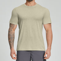 Mens Merino Wool Blend T-Shirt - Lyocell Breathable Base Layer