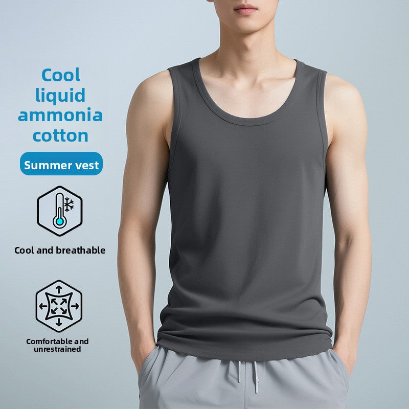 Mens Breathable Cotton Sleeveless Vest