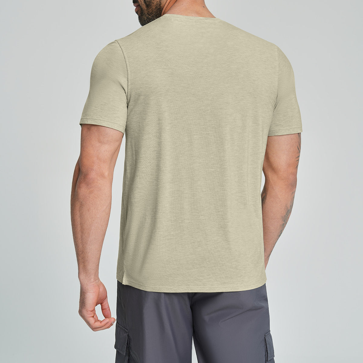 Mens Merino Wool Blend T-Shirt - Lyocell Breathable Base Layer