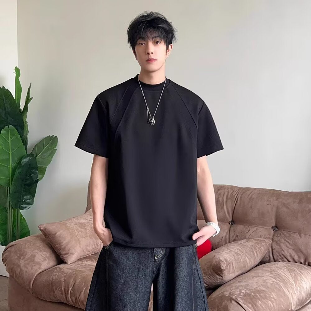 Mens Boxy Fit Short Sleeve Cotton T-Shirt