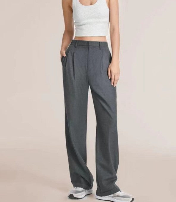 Womens Wide Leg Trousers - High Waist Tailored Palazzo Pants