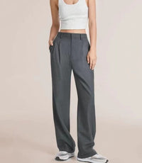 Womens Wide Leg Trousers - High Waist Tailored Palazzo Pants