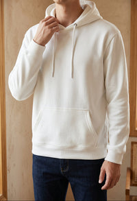 Unisex Heavyweight Fleece Lined Hoodie - Plain Pullover Hooded Sweatshirt for Winter