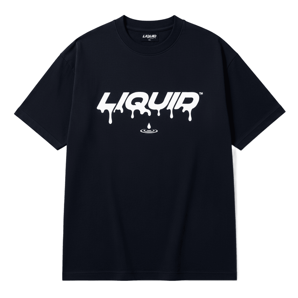 LIQUID Cotton Tee navy blue