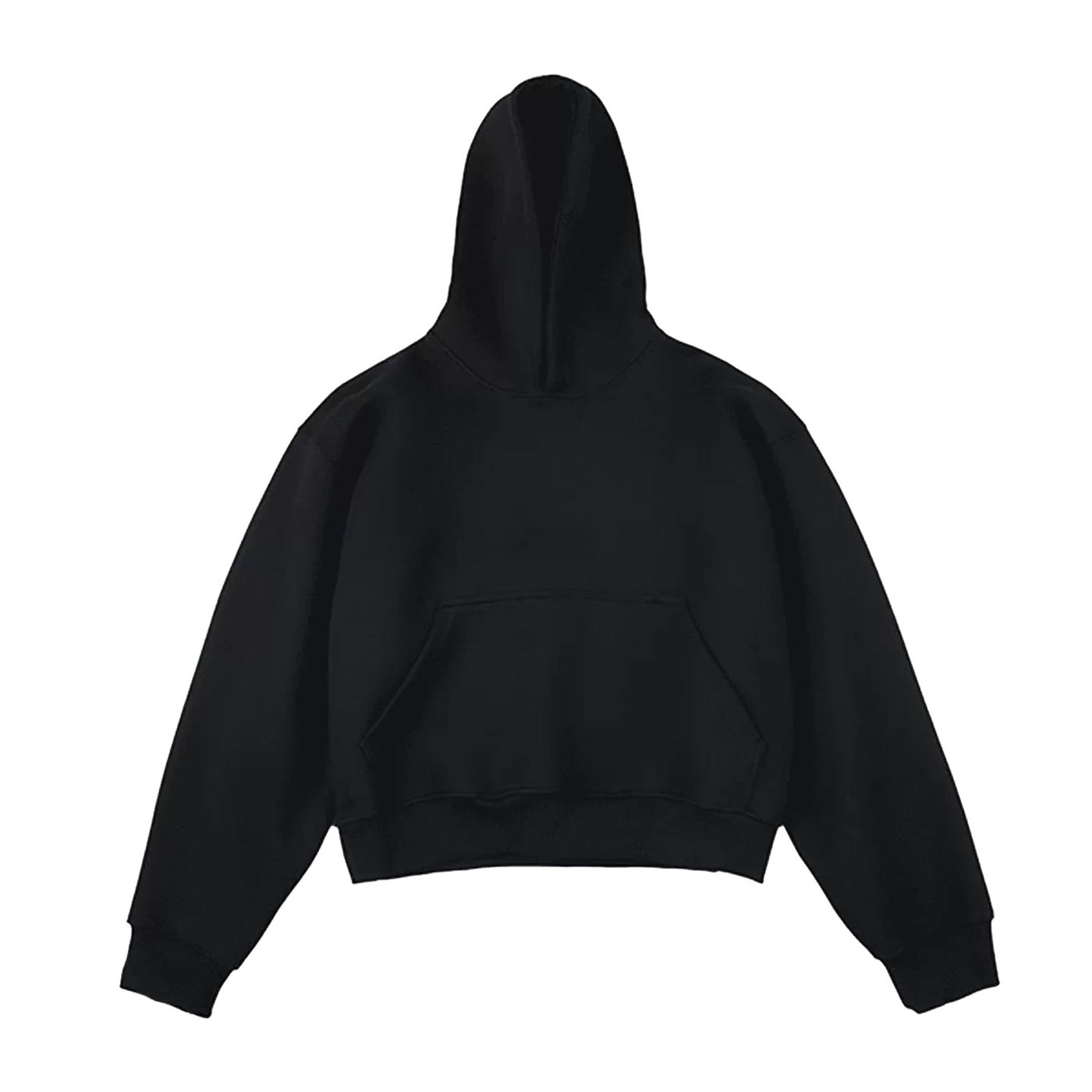 Mens Heavyweight Boxy Hoodie - Double Layer Short Cut Hoody