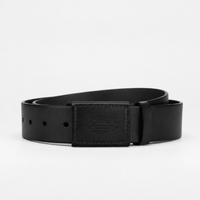 Men's Faux Leather Ratchet Belt - No Holes Adjustable Belt with Metal-Free Buckle, 3.5cm