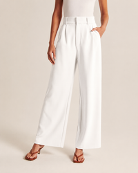 Womens Wide Leg Trousers - High Waist Tailored Palazzo Pants