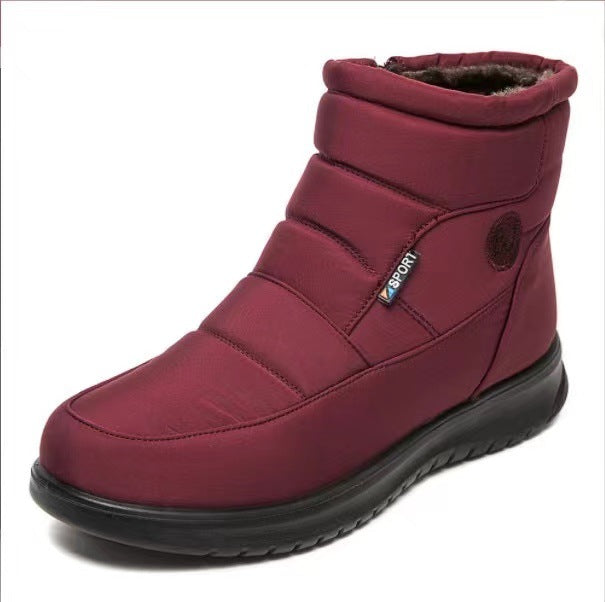 Women's Waterproof Snow Boots - Fur Lined Side Zip Winter Ankle Boots