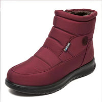 Women's Waterproof Snow Boots - Fur Lined Side Zip Winter Ankle Boots