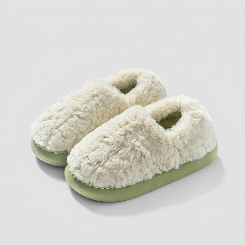 Women's Teddy Fleece Clog Slippers - Fuzzy Plush Lined House Shoes with Anti-Slip Sole, Indoor Outdoor