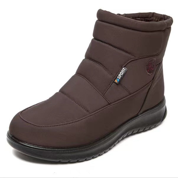 Women's Waterproof Snow Boots - Fur Lined Side Zip Winter Ankle Boots