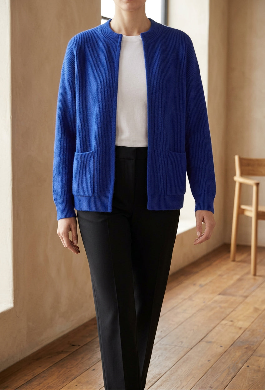 Women's Zip Up Cardigan - Knit Sweater Jacket with Pockets for Fall & Winter