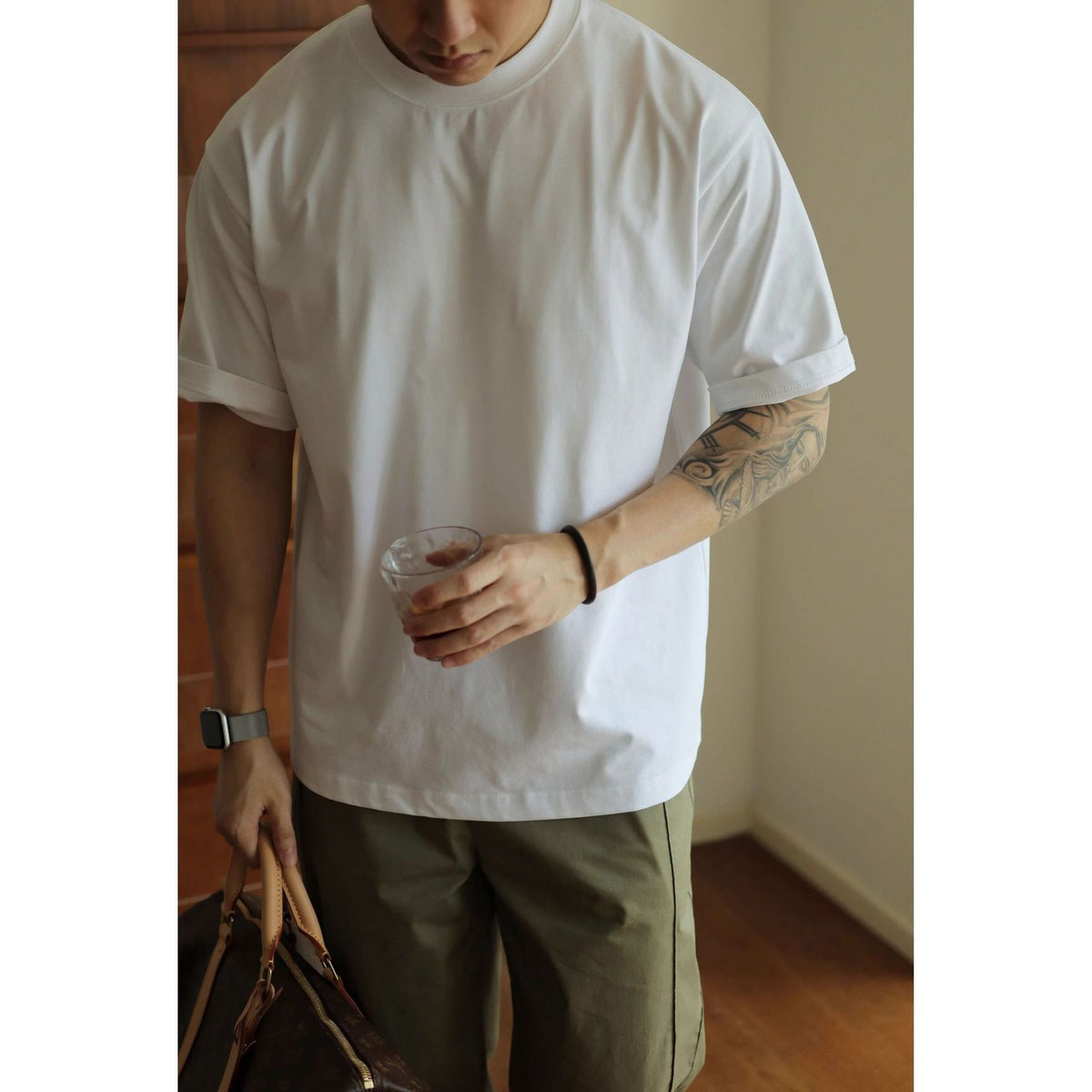 Heavyweight 230g Cotton T-Shirt - Unisex Boxy Fit, No Side Seams