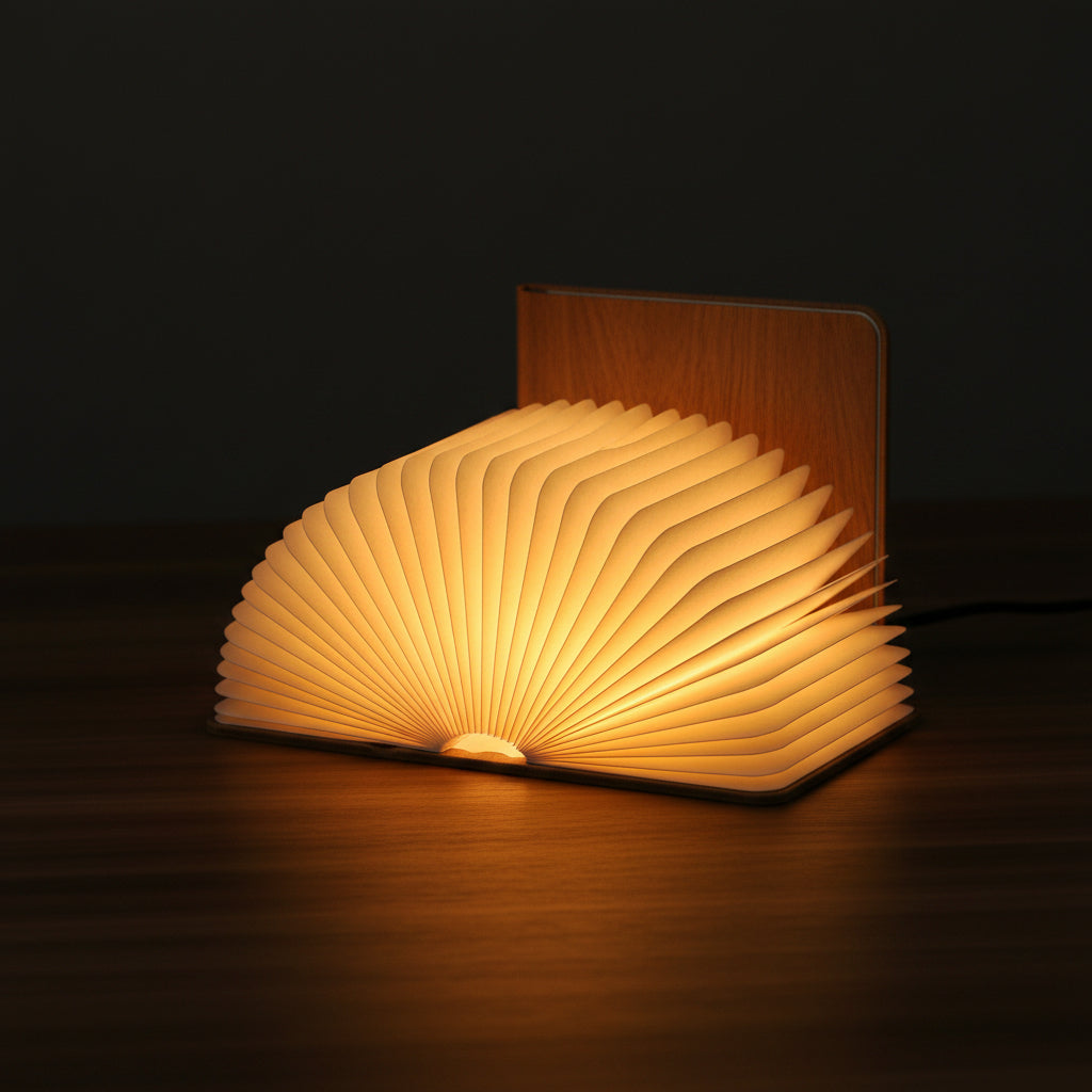 Folding Book Lamp - Ambient LED Book Light Foldable Night Light for Bedroom Living Room Desk Decor