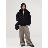 Mens Zip Up Hoodie - Stand Collar Hooded Sweatshirt Jacket