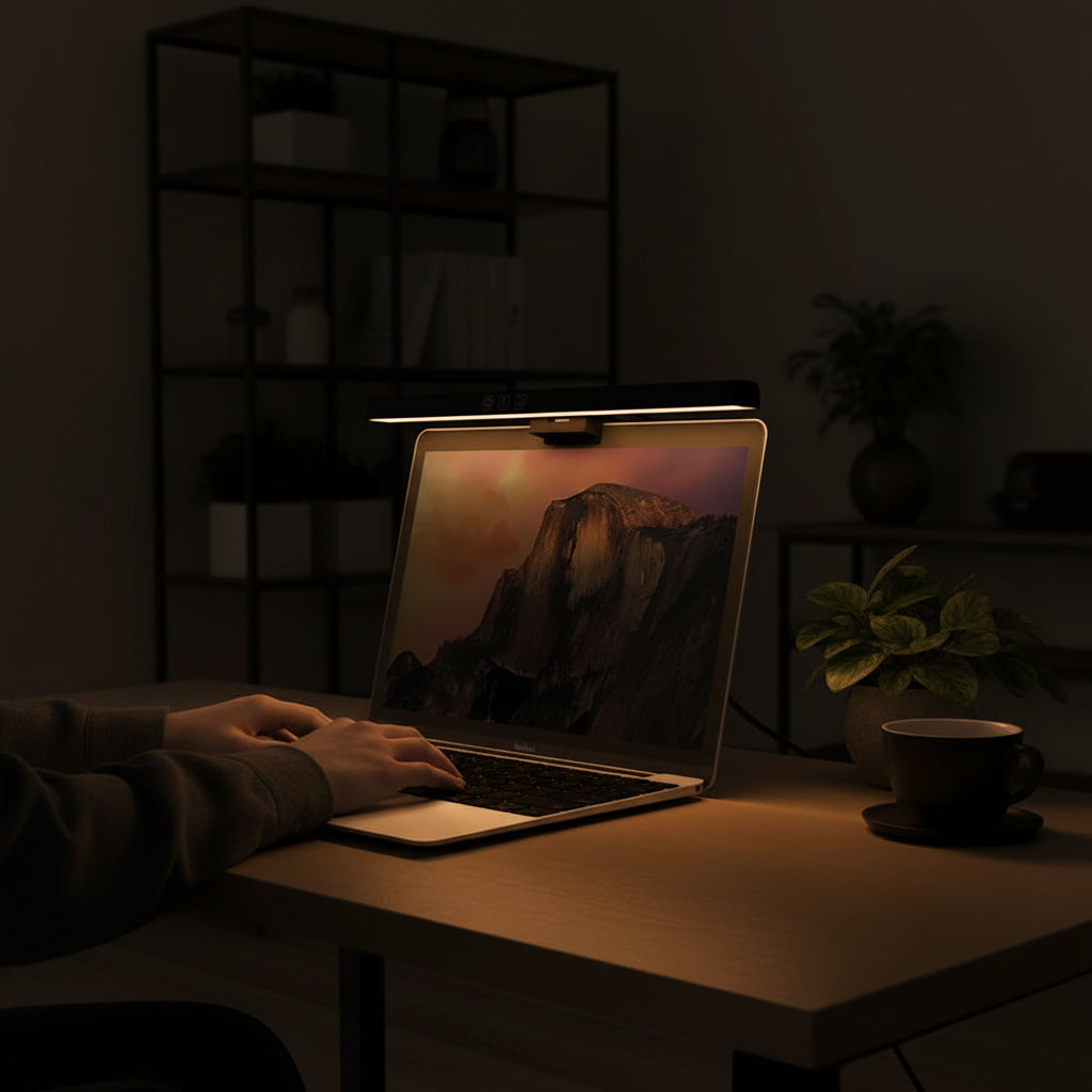 Monitor Mount LED Desk Light - Adjustable Screen Bar Lamp for Home Office Computer Desk Setup